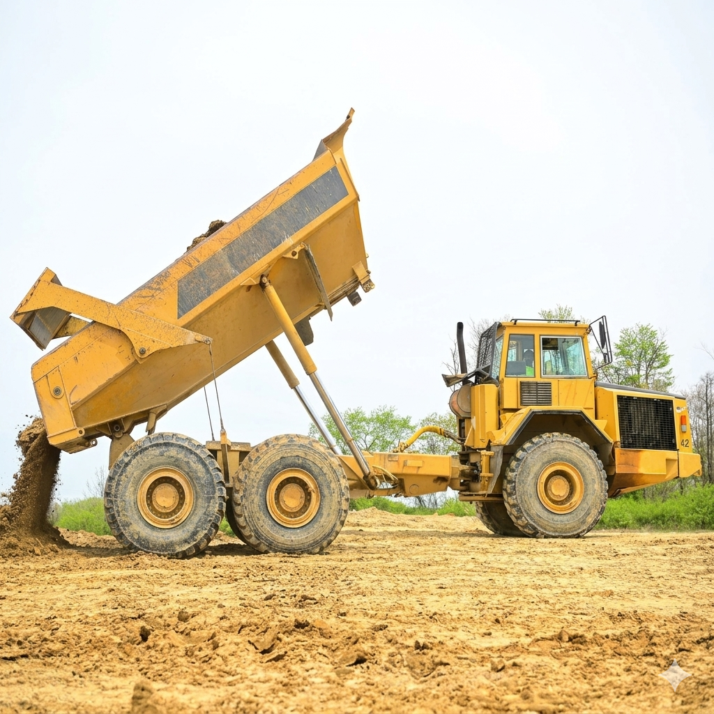 Heavy equipment at construction site