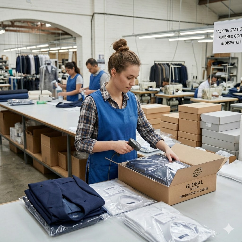 Garment packaging and dispatch in Kyrgyzstan